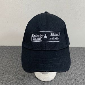 Emshwiller & Emshwiller Baseball Hat Mens Adjustable Black Jersey Mesh Headmost
